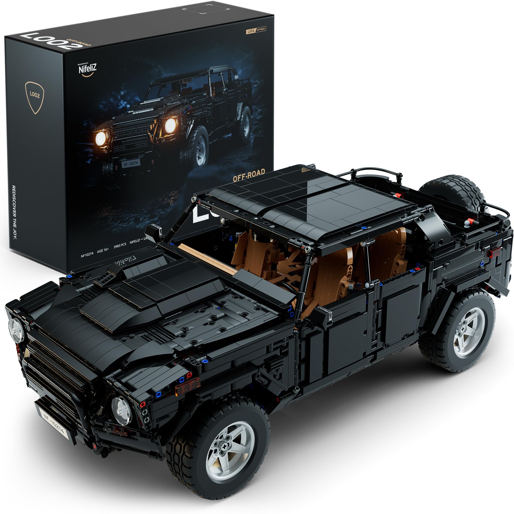 Photo 1 of ***FACTORY SEALED***
Nifeliz L002 Off-Road Car Building Set, Collectible Truck Model and Gift for Adults and car Lovers, Authentically Detailed Build and Display Model for Home or Office Décor (3983 PCS, NF10274)
