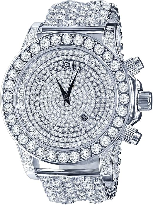 iced out cz watch