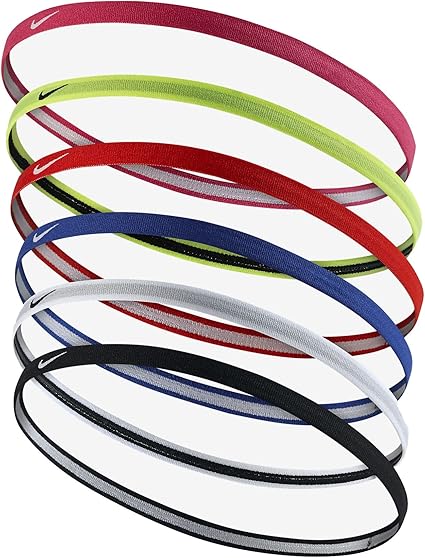 Nike Girl’s Swoosh Sport Headband 2.0, 6 Pack
