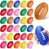 RoundFunny 32 Pcs Mini Football Bulk 4.7 Inch Party Foam Football Favor Sports Small Stress Ball Foam Ball for Back to School Homecoming Game Team Birthday Party Bag Gift Filler