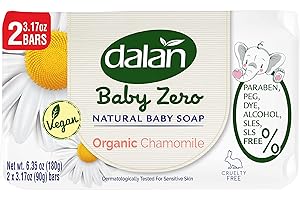 Dalan Baby Zero Natural Baby Soap Bar 3.17oz (2 Pack) - Paraben, PEG, DYE, Alcohol, SLES, SLS FREE (Chamomile, 2 Pack)