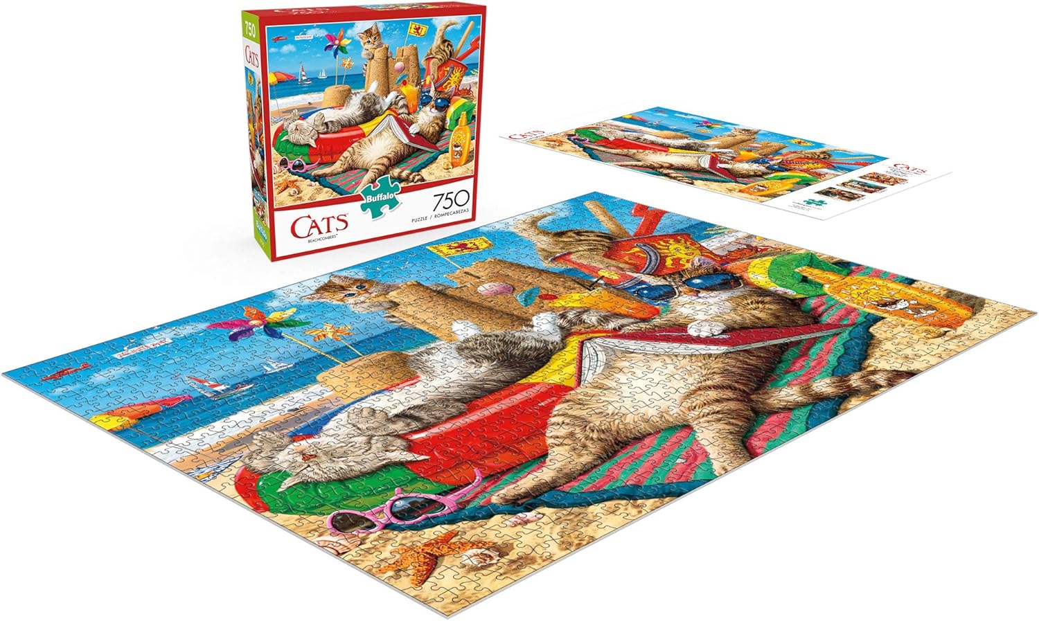 Buffalo Games - Beachcombers - 750 Piece Jigsaw Puzzle Multicolor, 24"L X 18"W: Toys & Games