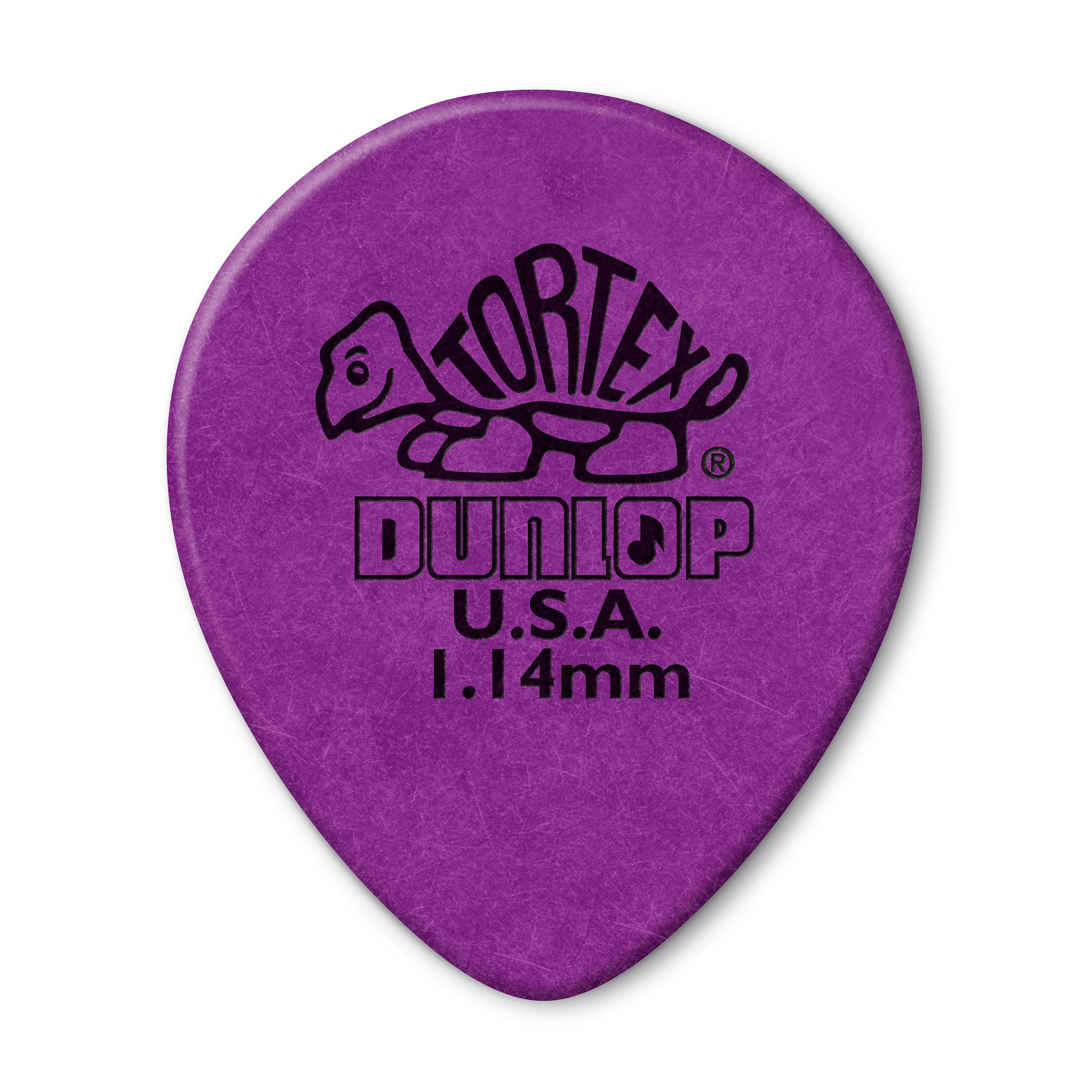 Dunlop 413R1.14 Tortex® Tear Drop, Purple, 1.14, 72/Bag