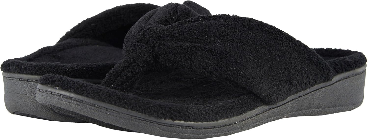 Amazon.com | Vionic Indulge Gracie Slipper Black 6 | Slippers