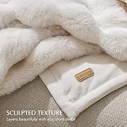 EverGrace Ultra Soft Luxury Fluffy Faux Rabbit Fur