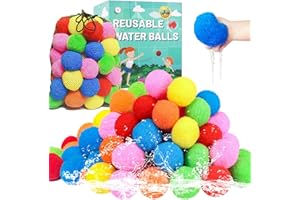 BEFANS 90 Pcs Reusable Water Balls, Reusable Water Balloons for Outdoor Toys and Games, Water Toys for Kids and Adults Boys and Girls - Summer Toys Ball for Pool and Backyard Fun