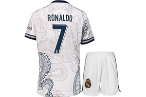 PURESTOF Madrid Ronaldo No #7 Special Dragon Edition Kids Soccer Jersey Kit Shorts Youth Sizes