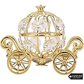 Matashi Pumpkin Carriage, 24K Gold Plated Princess Carriage Décor – Perfect Christmas, Mother’s Day, and Valentine’s Day Gift – Table Centerpiece for Weddings & Special Occasions
