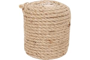 Jute String for Butchers Sail Makers Whipping Thread Cord 65 Feet 3 Ply 5mm Thick Hessian Rope for Gift Wrapping DIY Decorati
