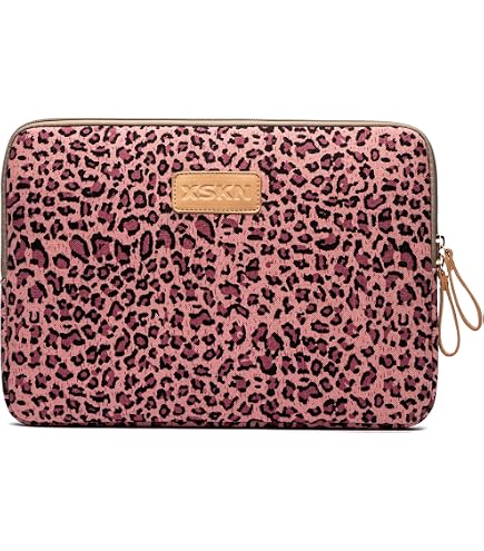 Borsa Per Laptop 13” LLKGOT – Stampa Zebra Tigre Leopardo Rosa, Antiurto E Leggera