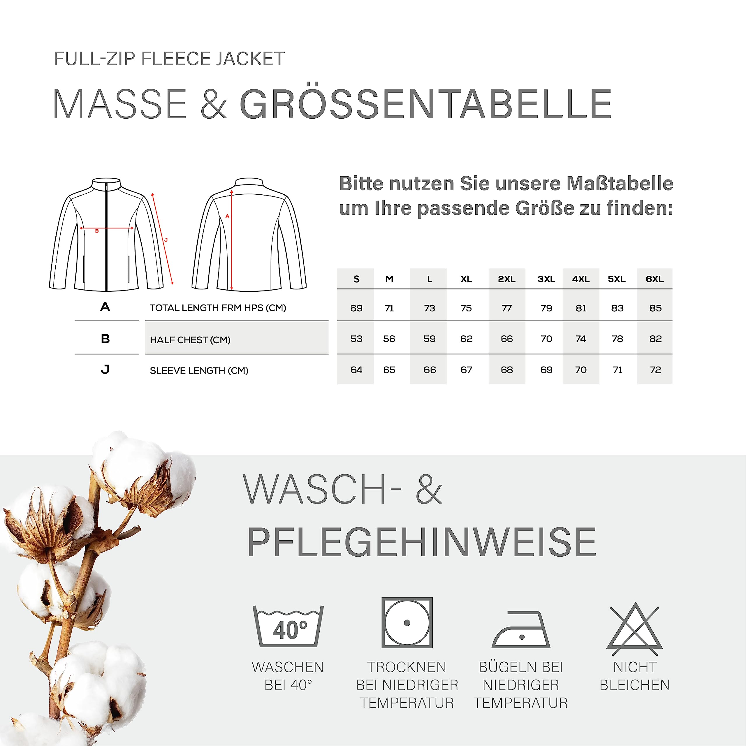 HRM Herren Full-Zip Fleece Jacket I Premium Fleecejacke Herren aus Micro-Polarfleece I Funktionsjacke für Herren I Workwear I Hochwertige & nachhaltige Herren-Bekleidung 4