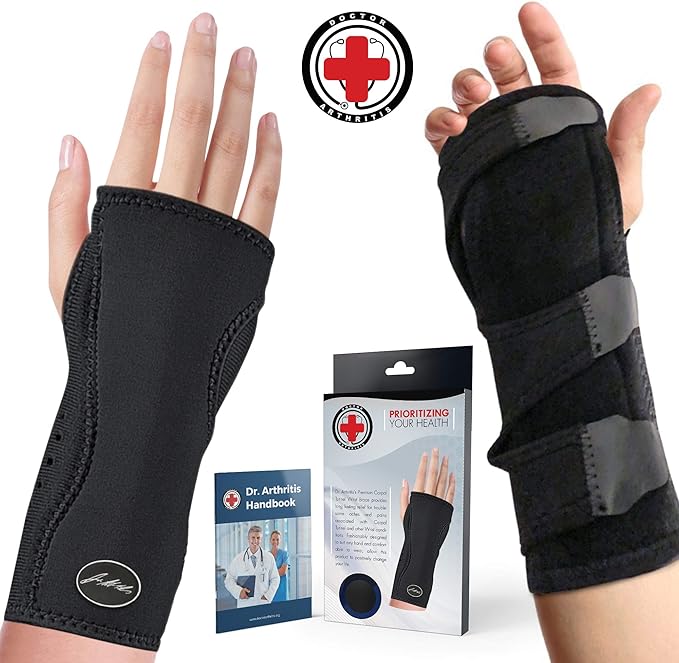 Doctor Developed Premium Carpal Tunnel Night Wrist Brace & Support