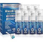5% Minoxidil for Men and Women, Regrowth Serum, Extra Strength Spray for Hair Loss, Minoxidil 5 Percent, Thicker Healthier Hair, Beard Growth Kit, Topical Treatment, 60ml x 7 Bottles（Extra Strength）