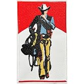 Cowboy Western Patch - Classic Country Americana Embroidered Iron On Applique
