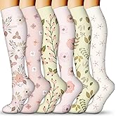 QUXIANG Compression Socks for Women & Men 15-20 mmHg, Best for Medical, Nursing, Running, Athletic, Varicose Veins, Travel