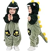 TONWHAR Kids' And Toddlers' Infant Tiger Dinosaur Animal Fancy Dress Costume Outfit Hooded Romper Jumpsuit