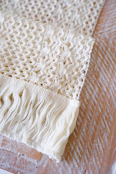 CHRISTMAS TABLE DECOR 11.8 X 70 INCHES BOHO TABLE RUNNER BY BUBBLE MINT