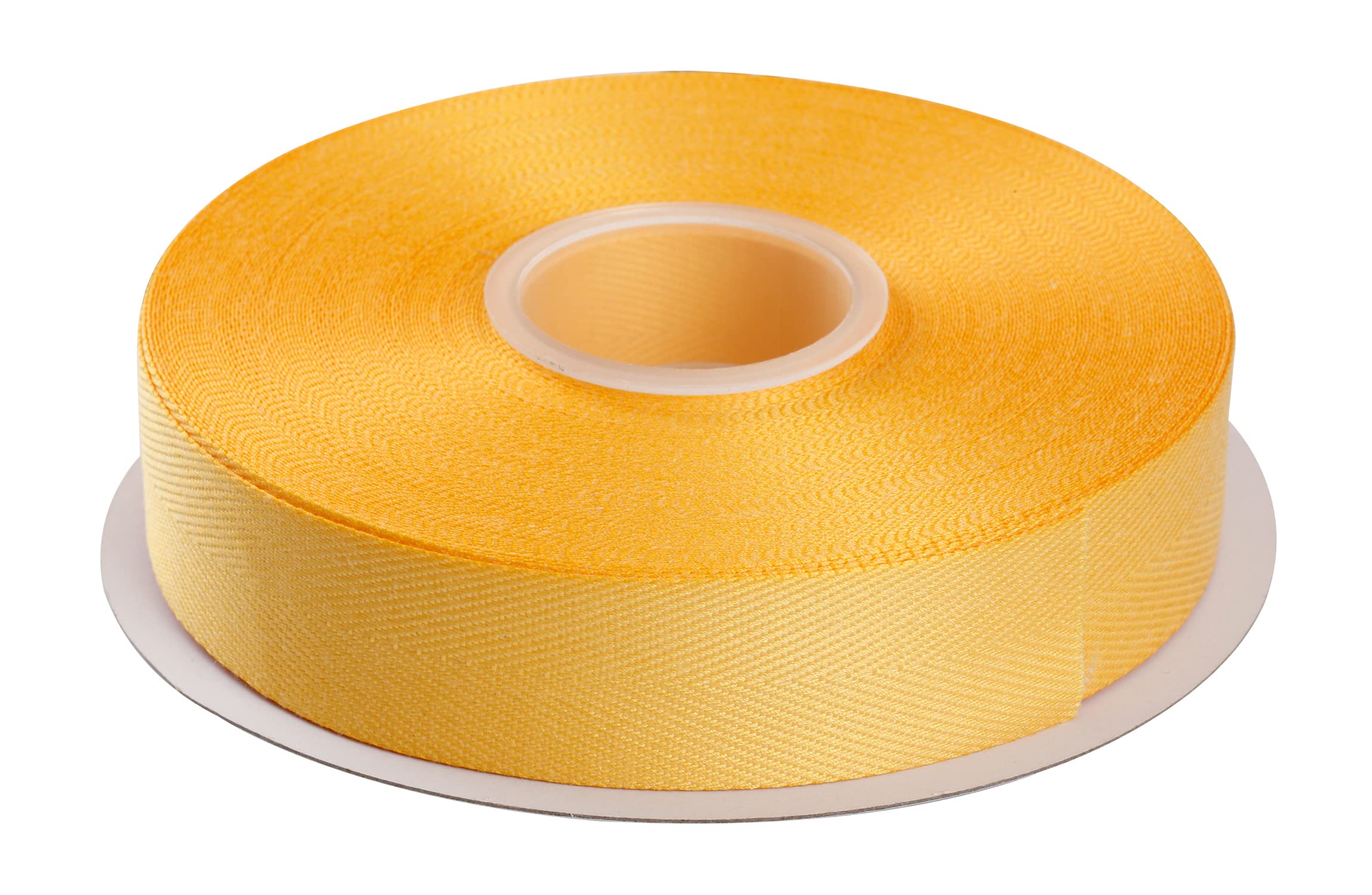 Joycrosso Herringbone Tape Twill Ribbon Soft Handle, Great for Gift Wrapping Craft Sewing, 25mm x 22 Meters - Yellow Gold
