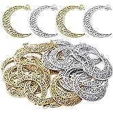 40pcs Hollow Moon Charms Crescent Moon Pendants Celestial Charms Crafts Supplies for DIY Bracelet Necklace Jewelry Making Accessory