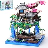 CAXIMSY Cherry Blossom Bonsai Tree House Building Block Sets 3320PCS Chinese Architecture of Peach Blossom Micro Mini Building Set Toy Gift for Kids Adults