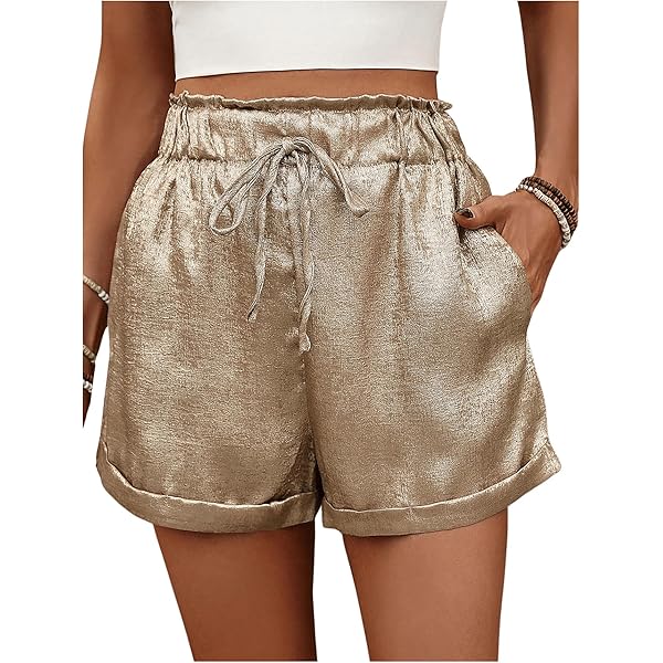 Ladies Shorts Women's Plus Size Sequin Shorts Gold Shorts