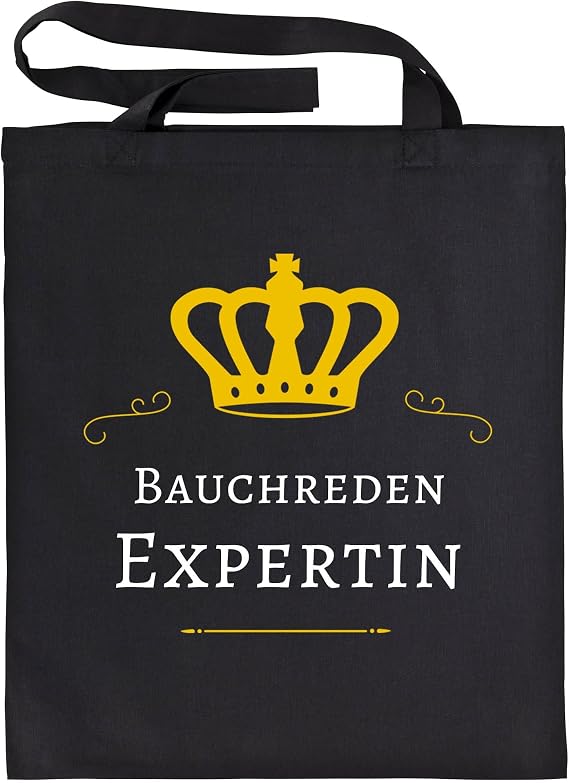 Baumwolltasche Bauchreden Expertin schwarz Lustig Witzig Sprüche