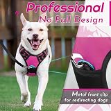 Eagloo Small Dog Harness Adjustable Front Clip No Pull Reflective Rose Red S view 3