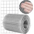 Hardware Cloth 4'' x 10' 1/4 in Galvanized Wire Mesh Roll (23 GA) Chicken Wire Fence Roll for Chicken Pen/coop Fences, Screen mesh, Rabbit/Snake Fences, Poultry enclosures, Handicraft Ma