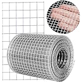 Hardware Cloth 4'' x 10' 1/4 in Galvanized Wire Mesh Roll (23 GA) Chicken Wire Fence Roll for Chicken Pen/coop Fences, Screen mesh, Rabbit/Snake Fences, Poultry enclosures, Handicraft Ma