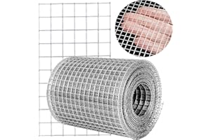 WURJHSONG Hardware Cloth 4'' x 10' 1/4 in Galvanized Wire Mesh Roll (23 GA) Chicken Wire Fence Roll for Chicken Pen/coop Fences, Screen mesh, Rabbit/Snake Fences, Poultry enclosures, Handicraft Ma