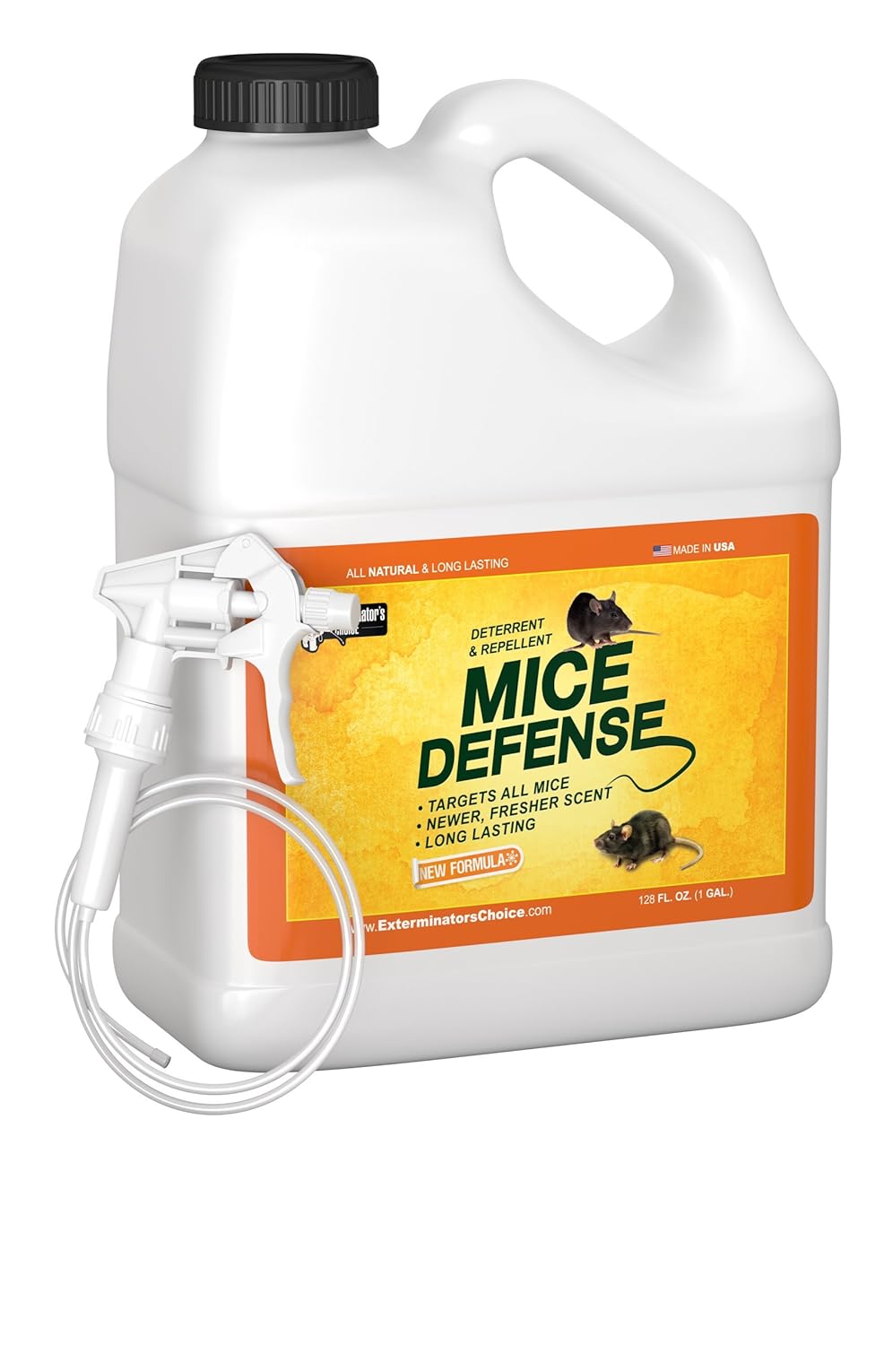Mice DefenseAll NaturalOne Gallon (128 oz) SprayRepellent and Deterrent for all MiceRodent