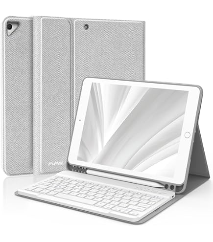FUWANG Funda De Teclado Para IPad De 9ª 8ª Y 7ª Generación De 10.2 Pulgadas, Desmontable 7 Colores Retroiluminados Para IPad De 9ª Generación Con Teclado, Funda De Teclado Para IPad