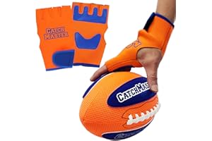 Funwares CatchMaster Water Football Set – Lightweight, Double-Laced Ball + 2 Gloves for Beach, Swimming Pool, or Backyard – All Weather Fun & Active Play for Kids, Teens & Families
