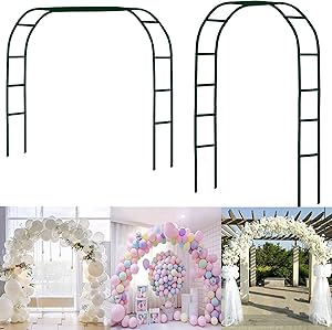 Garden Arch Wedding Arch Garden Arbor for Climbing Plant Indoor Outdoor Wedding Party Garden Patio Trellis Garden Various Bridal Party Decoration Pergola Arbor Round Top Green 4'5