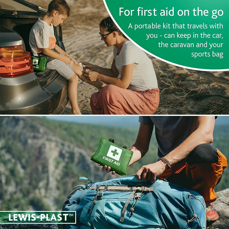 Lewis-plast Trousse De Premiers Soins À Garder Dans Votre Voiture, À La Maison, Au Travail, En Vacances - Comprend L'essentiel Pour Les Situations D'urgence Quotidiennes, 90 Pièces (lot De 1)