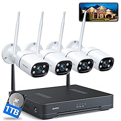 GNCC Security Camera System with 1TB HDD, 8CH WiFi