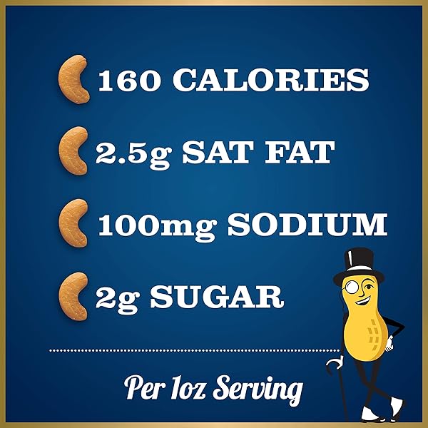 PLANTERS DELUXE SALTED WHOLE CASHEWS, PARTY SNACKS, PLANT-BASED PROTEIN, QUICK SNACK FOR ADULTS, AFTER SCHOOL SNACK, ROASTED CASHEW FLAVORED WITH SEA SALT, BULK NUTS, KOSHER, 1 LB 2.25OZ CANISTER