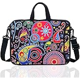 14 Inch Neoprene Laptop Sleeve Case Bag with shoulder strap For 14" Notebook/MacBook/Ultrabook/Chromebook (Classic colorful)