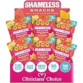 Shameless Snacks Tropical Paradise Mixed Bag - Sour Gummy Candy | 5 Tropical Flavors Per Bag Fruit Snacks, Keto 3g Sugar - Gluten Free Vegan Gummies for Adults