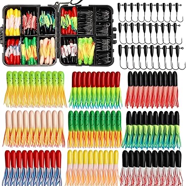 Fluke Lot De 24 Leurres De Pêche En Plastique Souple Avec Queue Fendue