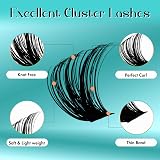 GEMERRY DIY Cluster Eyelash Extensions Kit 280 Pcs 0.07D 10-18 Mix for Beginners view 3