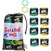 TOSS &amp; ROLL NN&rsquo; Hole Balls ONLY | Targets NOT Included | Toss &amp; Roll On Land + Water Cornhole | Pool Cornhole or Lake Cornhole | Soft Bean Bag Balls for Indoors (Yellow/Green)