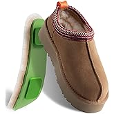 MelSyd Womens Slippers Sheepskin Indoor-Outdoor: 100% Australian Merino Wool Lined with Memory Foam Cozy House Shoes - Slip on Waterproof Winter Suede Clogs - Christmas/Holiday Gift