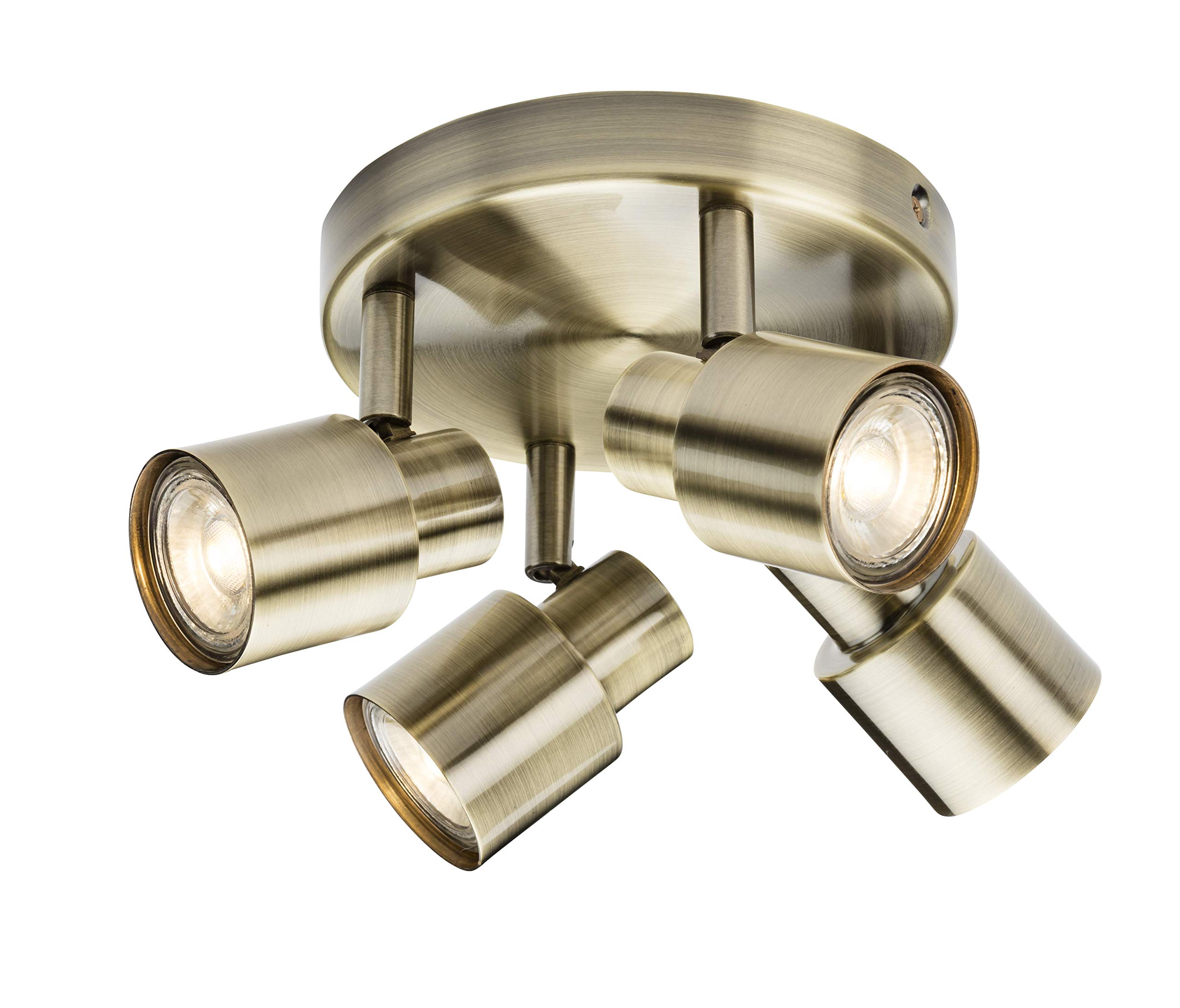 Quad GU10 Spotlight in Antique Brass