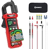 KAIWEETS Smart Digital Clamp Meter, 2026 Intelligent Auto Ranging Multimeter 600A TRMS 6000 Counts, NCV, Inrush, Auto Measure AC DC Voltage/Current Continuity Temperature Resistance Capacitance Diode