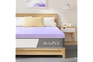BedsPick Mattress Topper Twin XL Memory Foam, Gel Mattresses Pad Extra Long Twin for Back Pain Relief, 2 Inch Plush College Dorm Bed Cushion for RV, Camp, Couch and Hospital