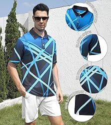 uideazone Mens Funny Golf Shirts Athletic Fit Polo