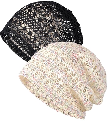 Women\'s Summer Beanie Boho Hats Adult Dwarf Hats Chemo Cap Pack Of 2 Butterfly Butterfly Fringe Beanie Hats for Cancer Patients -Chemo Hats  main image 2