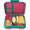 Bentgo Pop - Leak-Proof Lunch Box & Removable Divider for Ages 8+ & Teens - Lunch Container Holds 5 Cups of Food; 3-4 Compartments; Microwave/Dishwasher Safe; 2 Year Warranty (Bright Coral/Teal)