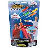 Stomp Rocket The Original Squeeze Rocket, 10 Rockets - Soft Foam Rocket Launcher STEM Gift for Boys & Girls - Ages 4 & Up - Fun Backyard & Outdoor Kids Toys Gifts for Boys & Girls
